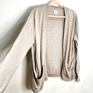 Grey Cardigan Sweater - open front, knit, Mossimo Suppy